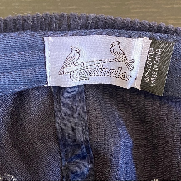ST LOUIS CARDINALS NAVY BLUE ADULT CORDUROY HAT CAP 9/30/2023 NEW GIVEAWAY SGA - Picture 5 of 6